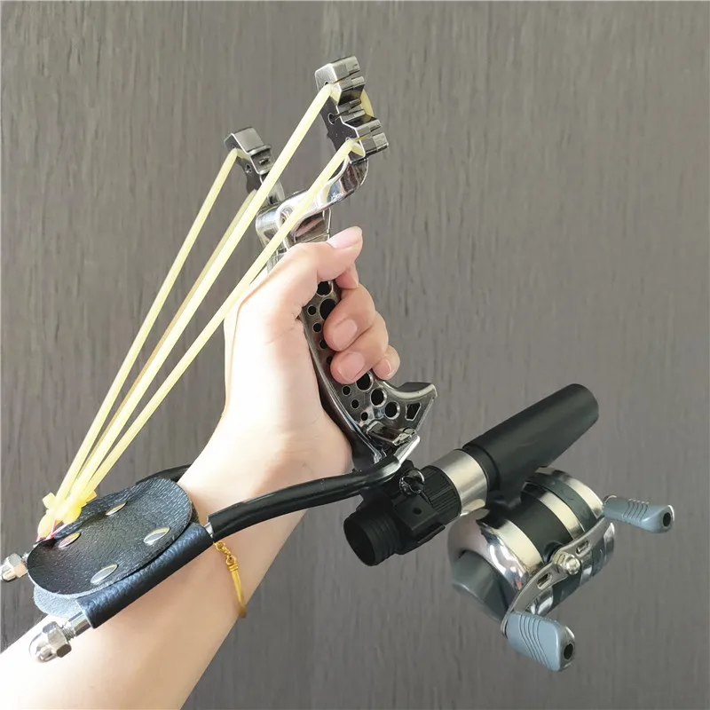 Рогатка для рыбалки с карточным мячом резиновая повязка складная наручная