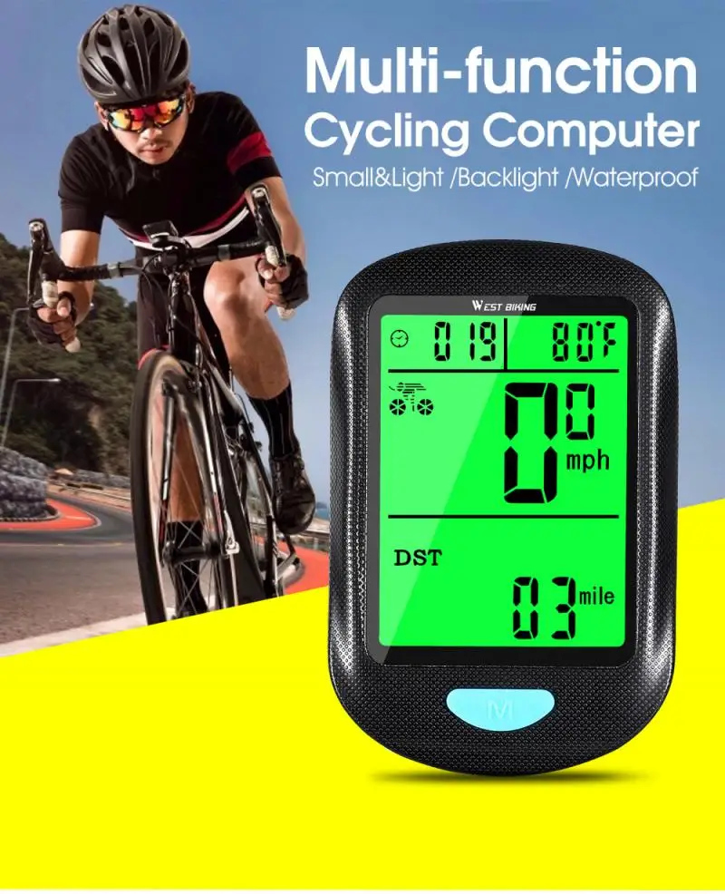 Купи Wireless Bike Computer Waterproof GPS Speedometer MTB Road Bike Odometer Stopwatch With LED Digital Bicycle Accessories за 1,049 рублей в магазине AliExpress