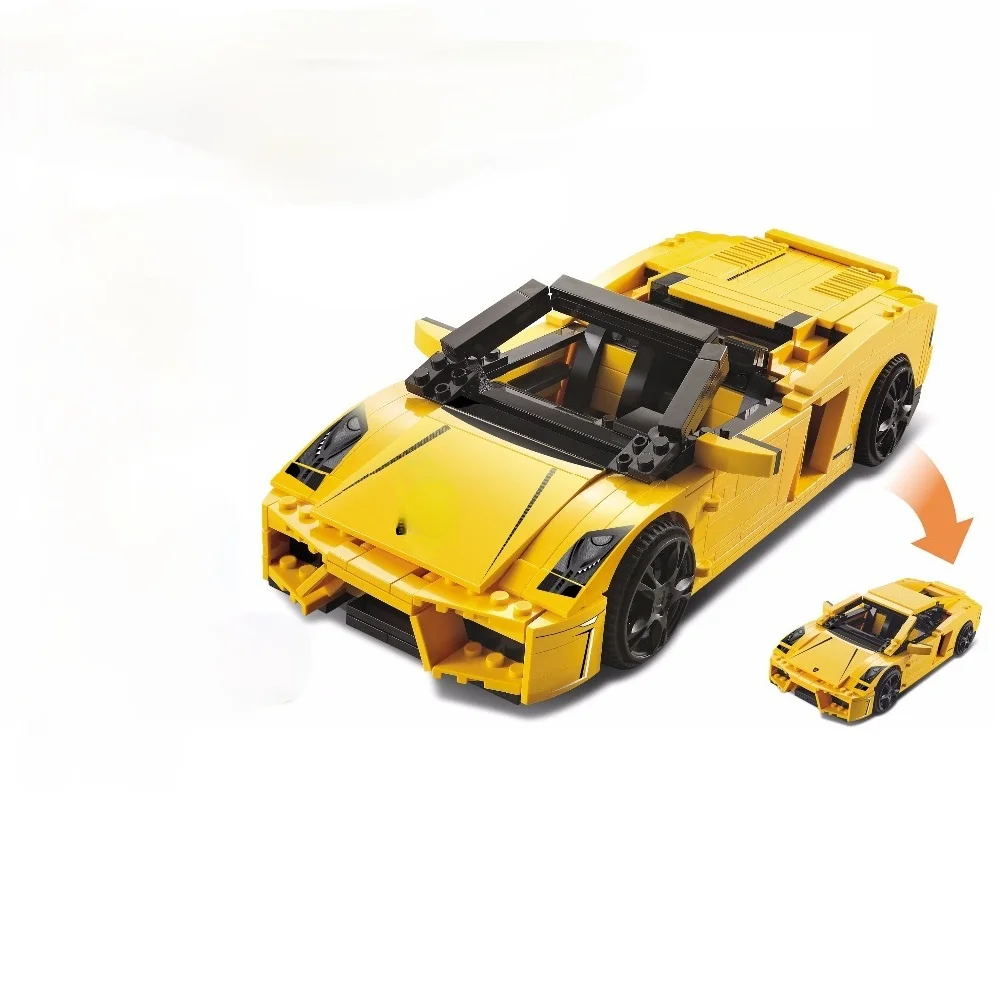 Technical MOC Aventadored Super Sports Car Building Blocks Sets Bricks Classic GTR Model Kids Toy For Children Compatible Cars | Игрушки и