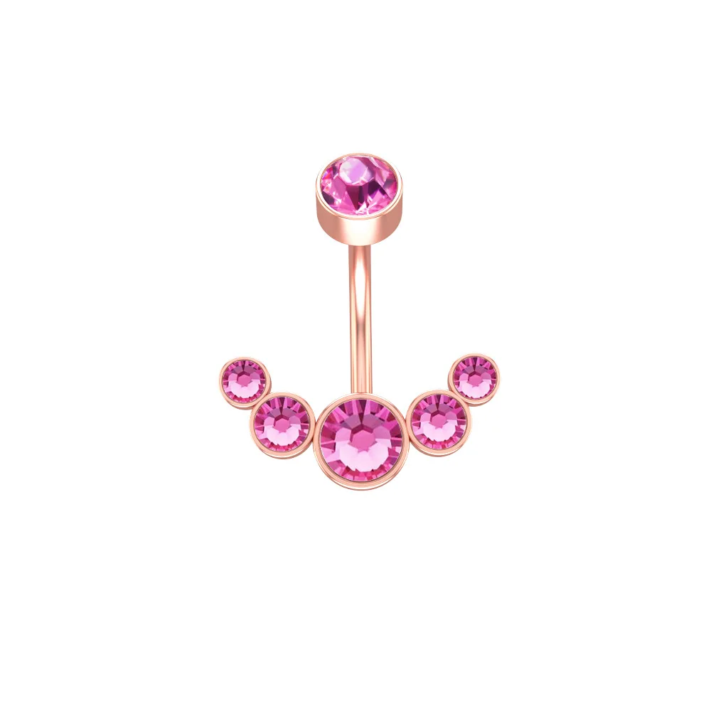 

1Pcs Cross Belly Button Piercing Surgical Steel 14G Crystal Gem Belly Piercing Bar Devil Navel Pircing Bar Sexy Cute Belly Ring