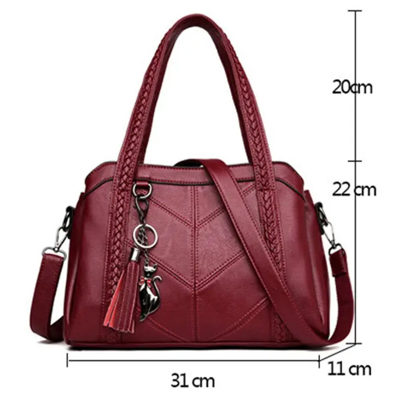 

Women Leather Luxury Handbags Fashion Tassel Tote Bags Designer Ladies Hand Bag Crossbody Bags for Women Shoulder Bag