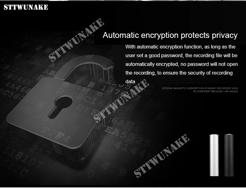STTWUNAKE диктофон 600 часов записи Магнитный звук диктофон аудио мини usb Профессиональный цифровой микро-накопитель