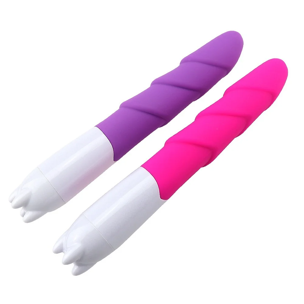 10-скоростной силиконовый вибратор с резьбой для женской мастурбации красный