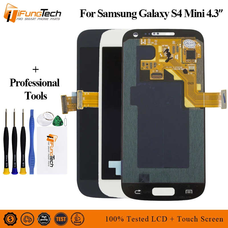 AMOLED дисплей для Samsung Galaxy S4 Mini i9190 i9192 i9195 Lcd сенсорный экран дигитайзер 4 3 ''для +