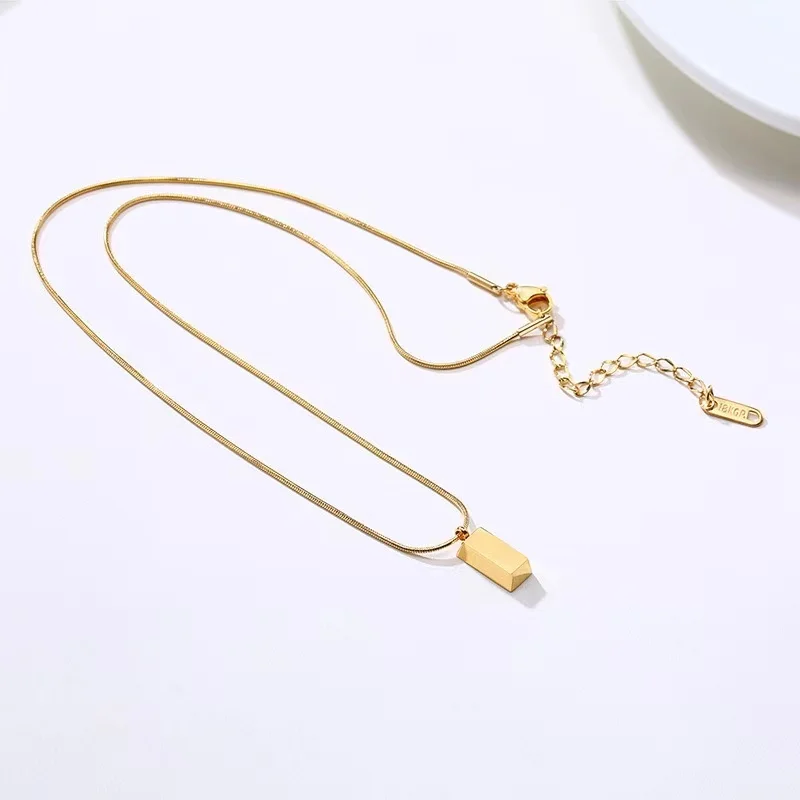 Кулон в виде доллара США из 18-каратного золота ожерелье с изображением слитков