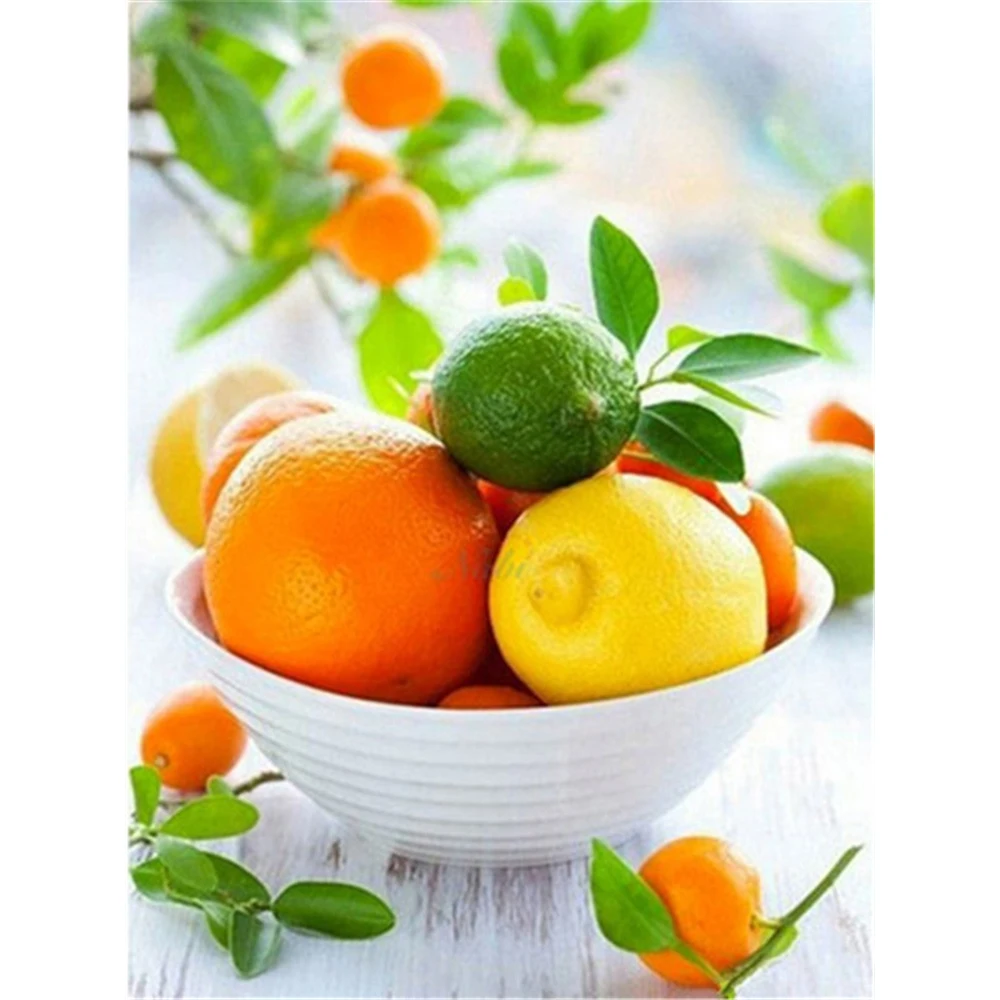 

Фрукты Виноград "сделай сам" 11CT Вышивка крестом наборы рукоделие ремесло набор с напечатаным холстом хлопчатобумажные нитки дизайн для укр...