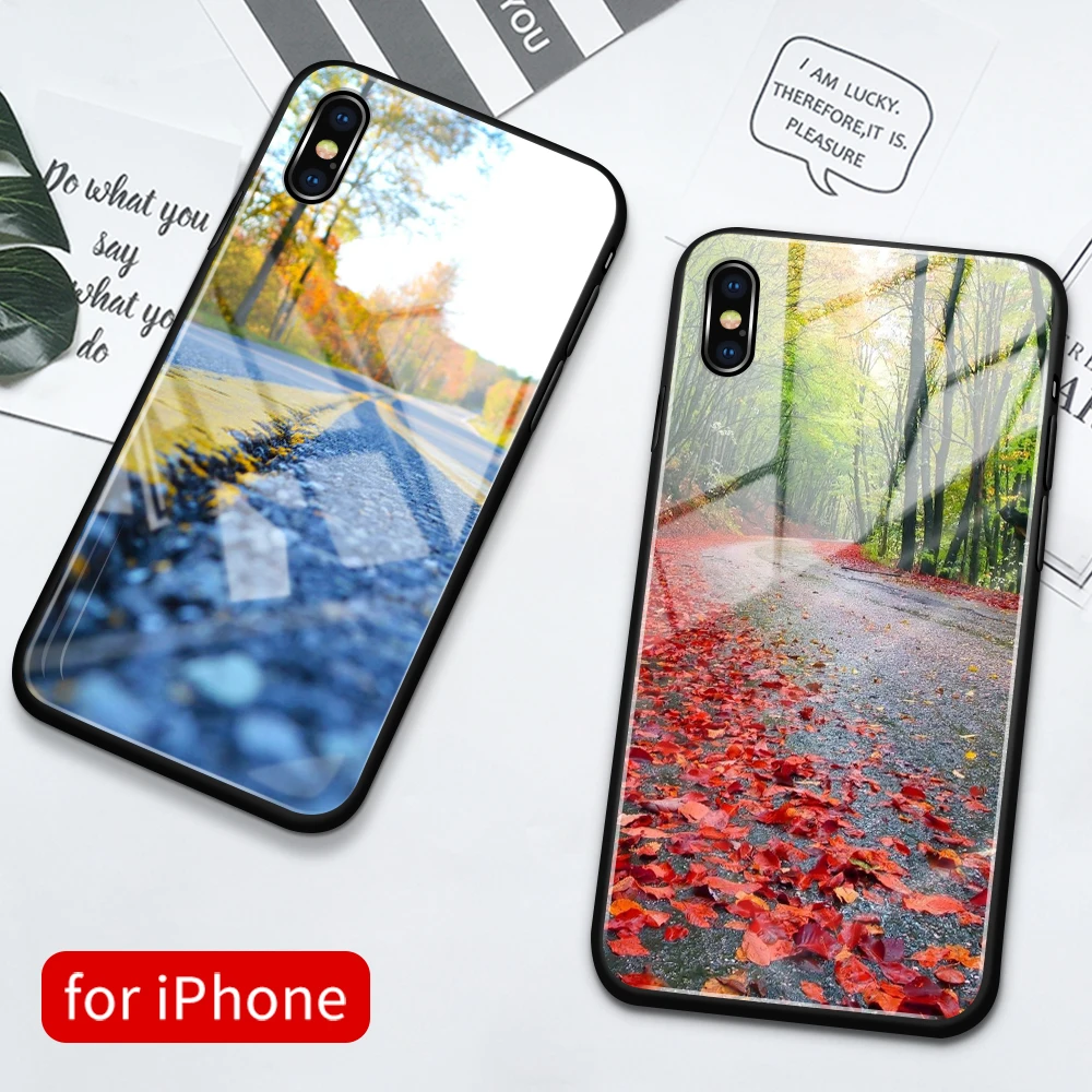 Чехол для iPhone 11 стеклянная задняя крышка чехол iphone SE2 6 6s 7 8 Plus X XS Max XR pro max|Бамперы| |