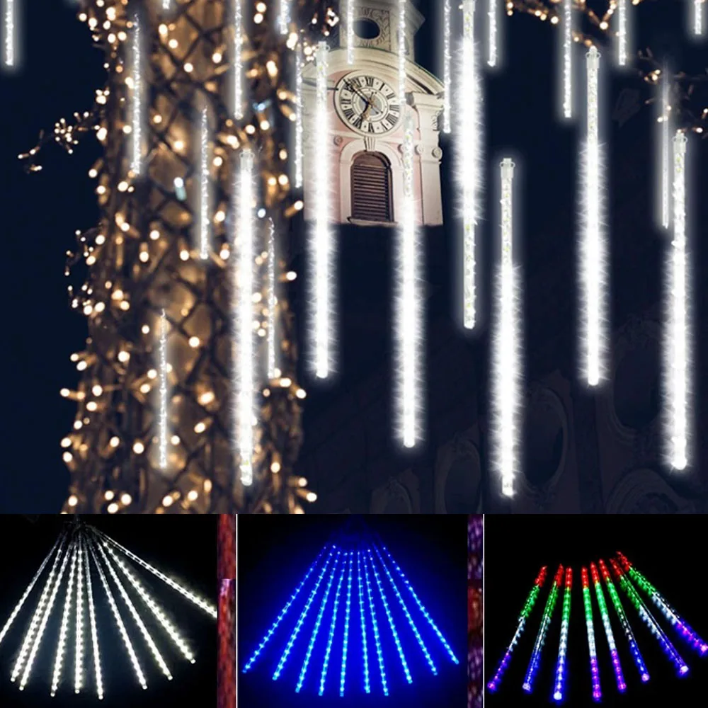 

Новинка, светодиодная гирлянда для метеоритного душа, 20/30/50 см, светодиодный зочная Гирлянда для метеоритного душа, гирлянда для сада вечерн...