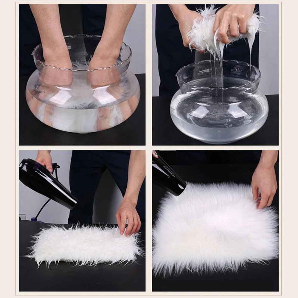 Белый модный ковер для спальни с длинными волосами мохнатый шелковистый