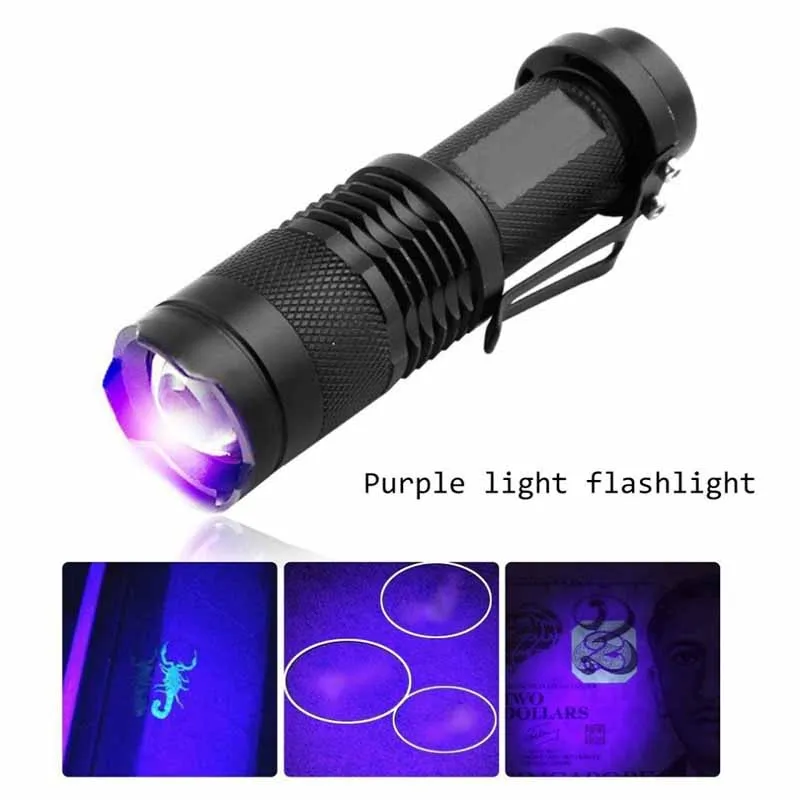 

Banggood SK68 LED Flashlight UV Detector 1 Model Ultra Violet 395nm Inspection Torch SK-68 Led UV Flashlight Torch Light UV Lamp