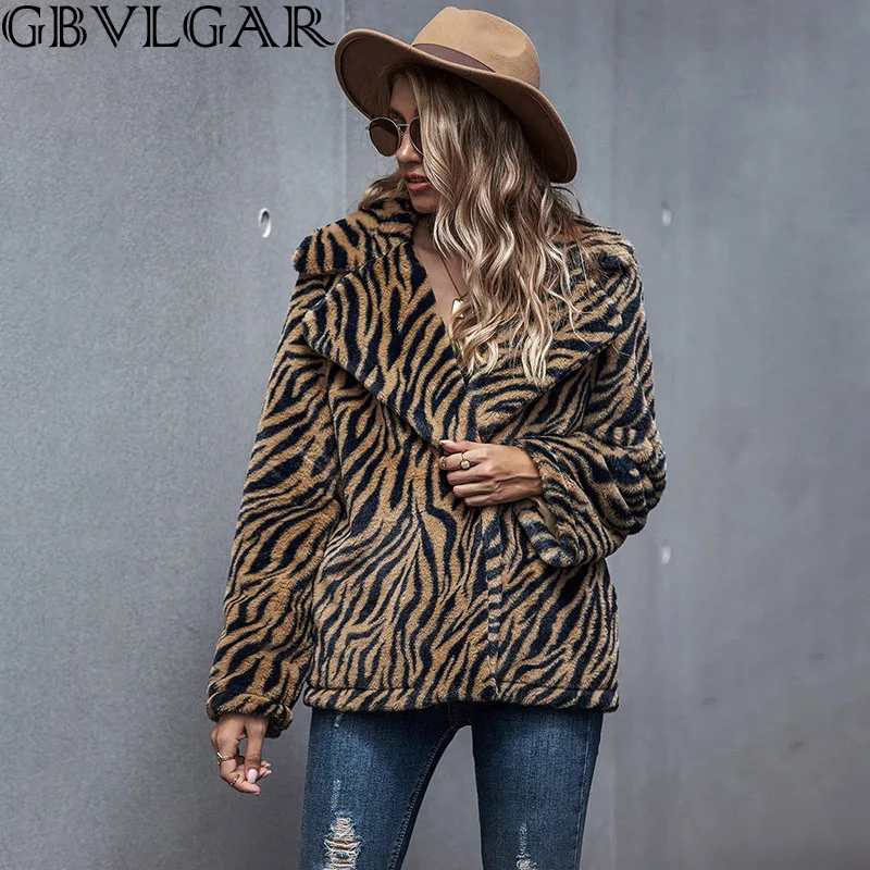 

Женская Повседневная куртка из искусственного меха, теплый кардиган с леопардовым принтом, плюшевые пальто, толстовка, верхняя одежда для з...