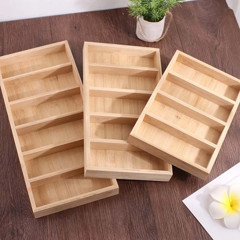 4/5/6-Tiers Bamboo Sunglasses Display Wooden Vertical Eyewear Organizer Display Stand Showcase Eyeglasses Holder