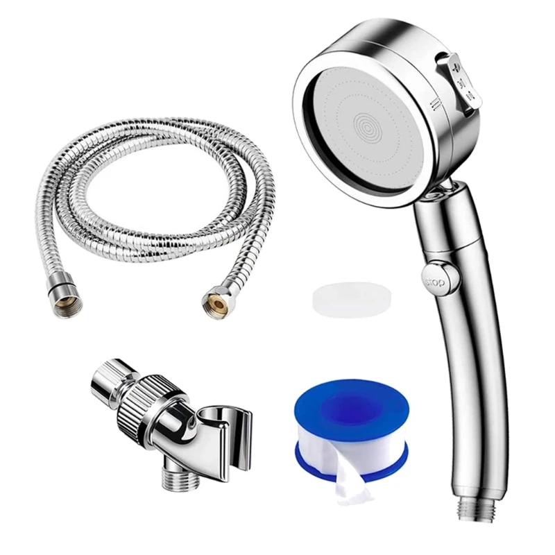 

Ionic Rainfall Shower Head Kit Water-Saving 4-Mode Shower Spray with Water Stop X4YE