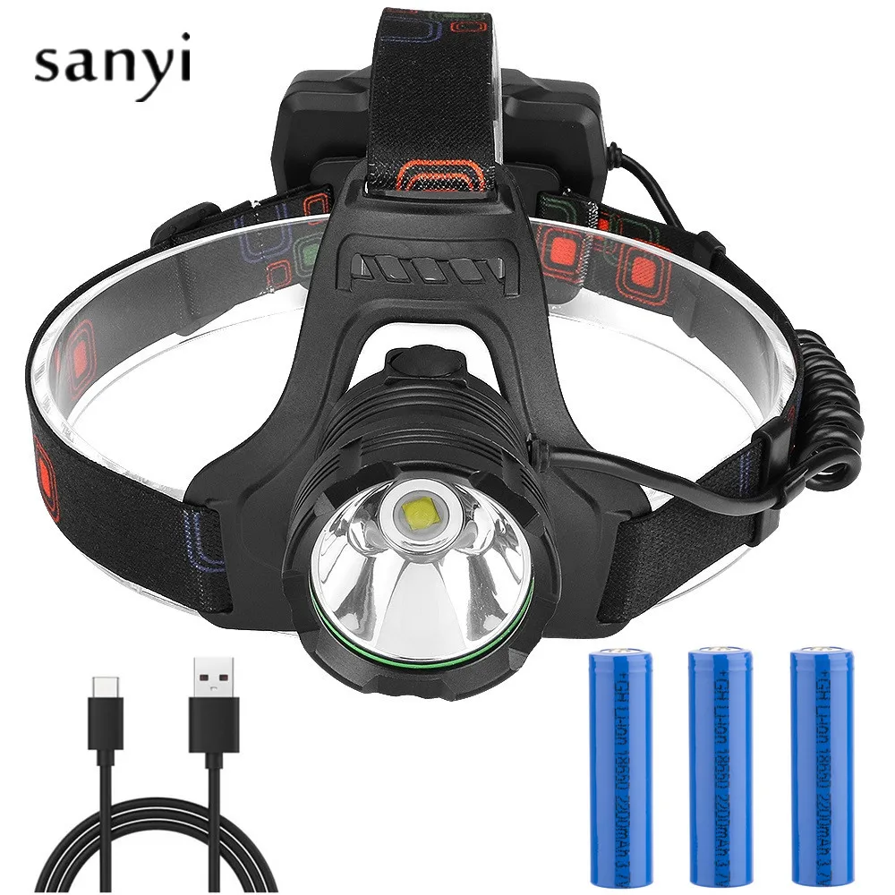 Налобный фонарь перезаряжаемый налобсветильник P50 светодиодный тактический