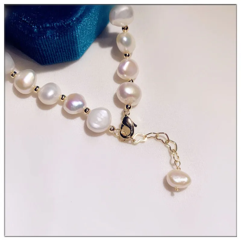 Женский винтажный браслет из серебра S925 пробы с натуральным пресноводным