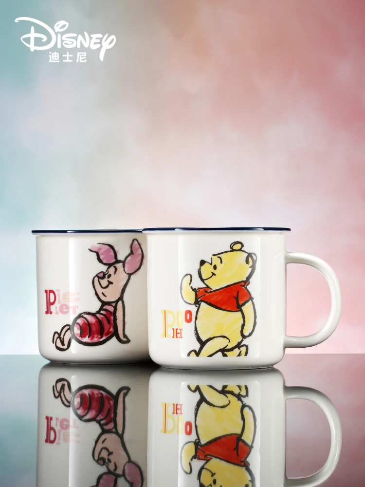

Disney Ceramic Mug Cute Cartoon Water Cup Children's Milk Cup Authentic Pooh Series Cup