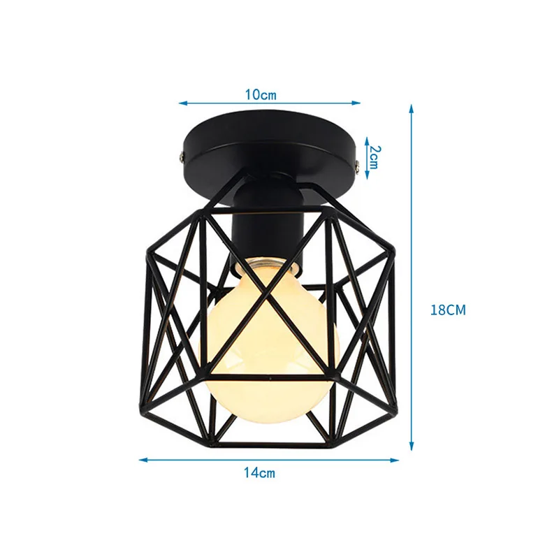 Промышленный потолочный светильник квадратная Алмазная железная люстра