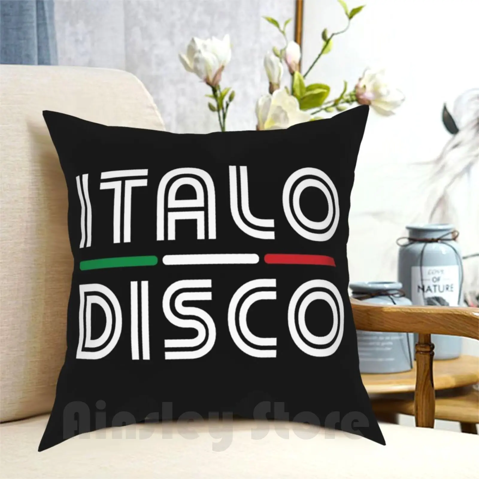 Дискотека Italo с рисунком домашняя мягкая декоративная подушка Disco Italodisco Retro 80S