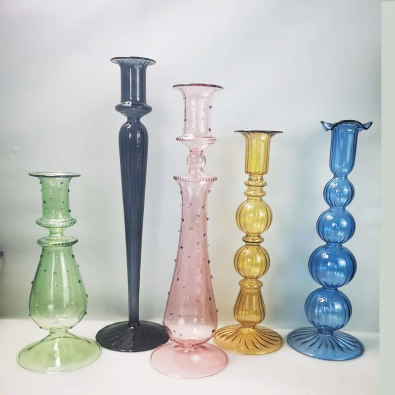 Стеклянный подсвечник для свадебных украшений романтический скандинавский