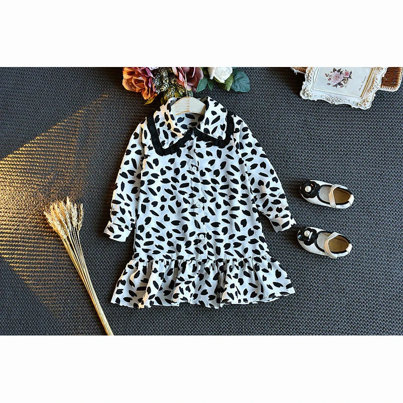 Осень 2019 Детские платья для девочек высококачественное повседневное шифоновое