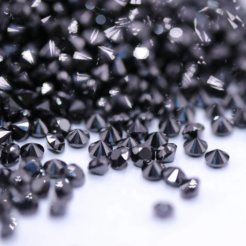 

2022 loose wholesale 1-3mm round black spinel gemstone 500pcs/bag factory price synthetic spinel stones