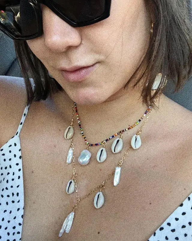 Цепочка Из Нержавеющей Стали Acapulco Cowrie ожерелье в виде ракушки чокер аксессуары