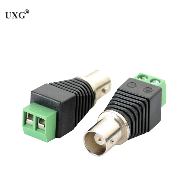 1 шт. BNC переходник с гнездовой на винтовую клемму для Balun CCTV камеры видеонаблюдения Аксессуары RG59 RG6 коаксиальный видеокабель