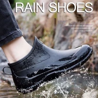 rain boots men s rubber boots man water proof anti skid colorful unisex ankle boots