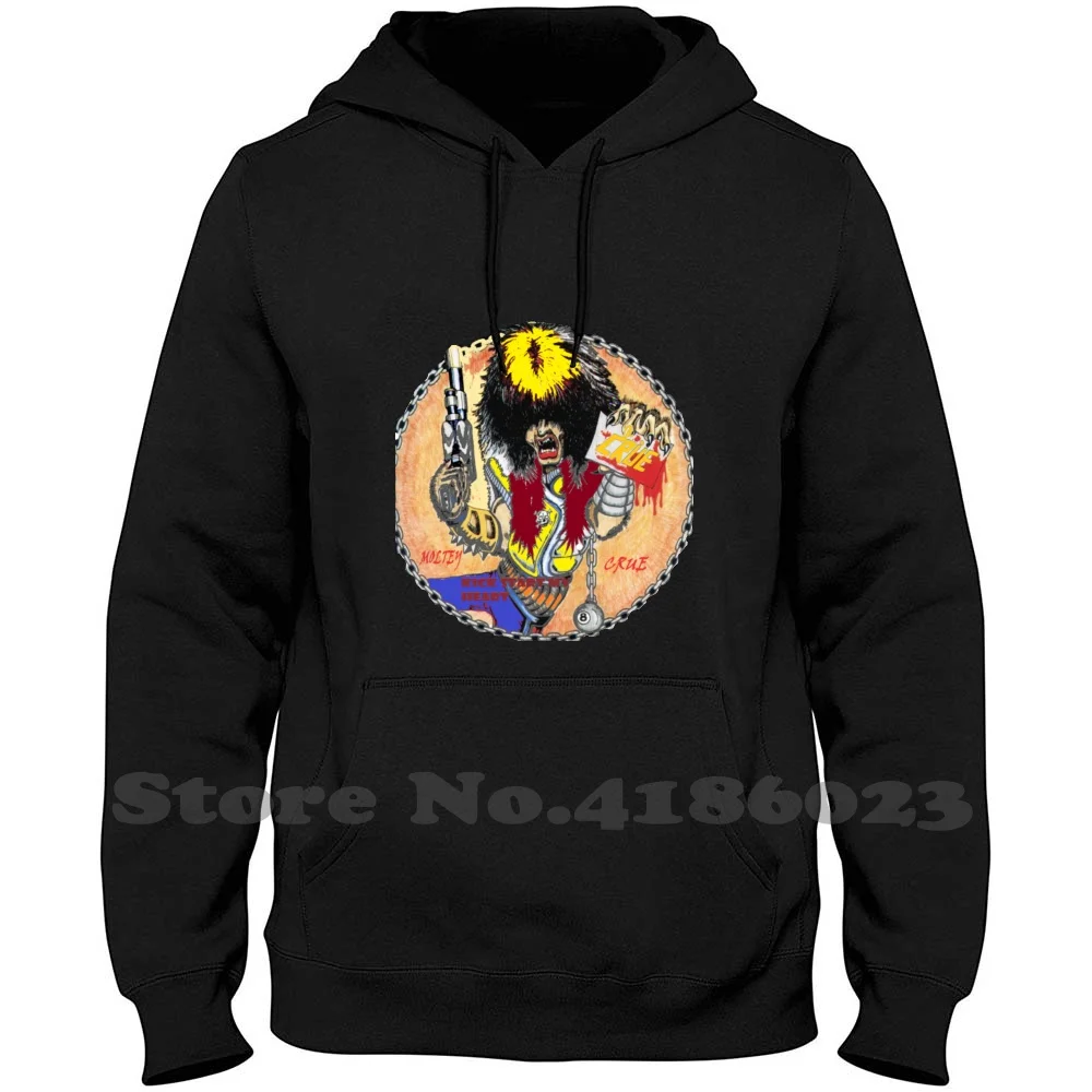 

Спортивная толстовка с капюшоном в уличном стиле, толстовка в стиле 80-х музыкальной моментальной группы Crue Metal, винтажная Классическая Толс...