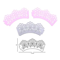 metal cutting dies stitched scalloped cupcake wrapper cut craft for diy scrapbooking card paper photo album making