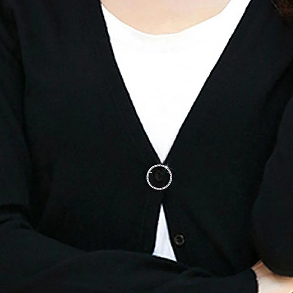 Простые креативные броши с кристаллами булавка брошь на булавке для кардигана