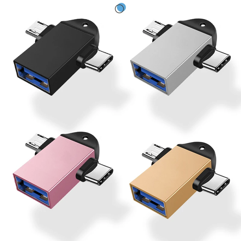 

Новый адаптер 2 в 1 Type-C Micro USB OTG для Android Huawei USB 3,1 преобразователи передачи данных для планшета жесткого диска телефона