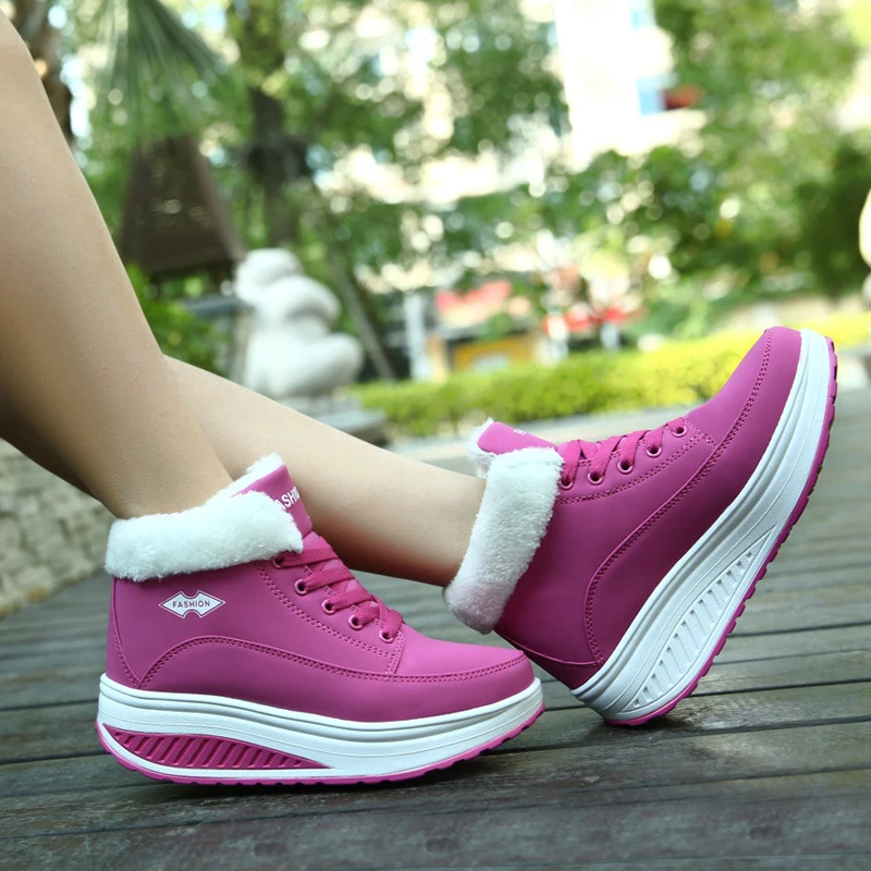 Женские зимние ботинки на меху Fujin теплые с Плюшевым Мехом шнуровке