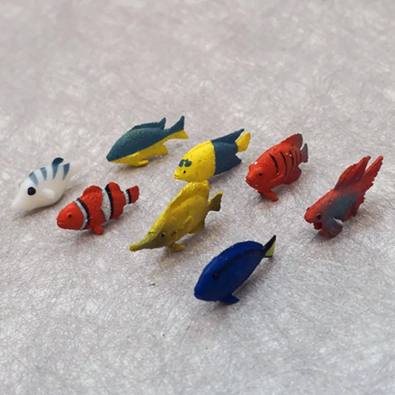 20 шт./лот Мультяшные милые аниме мини игрушки из смолы морские животные