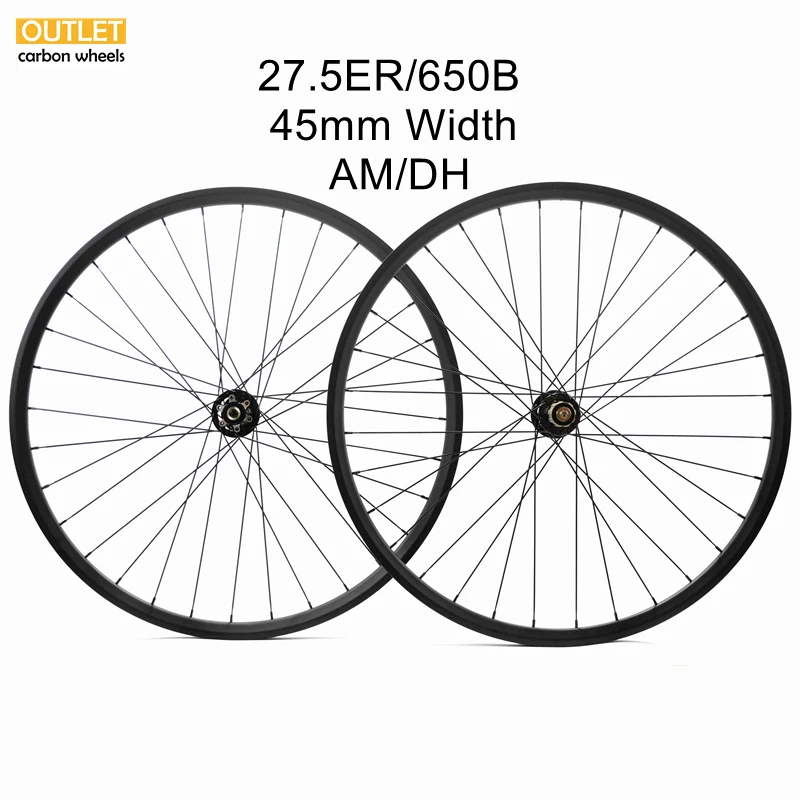 Комплект бескамерных колес из углеродного волокна для горного велосипеда 650B MTB DH