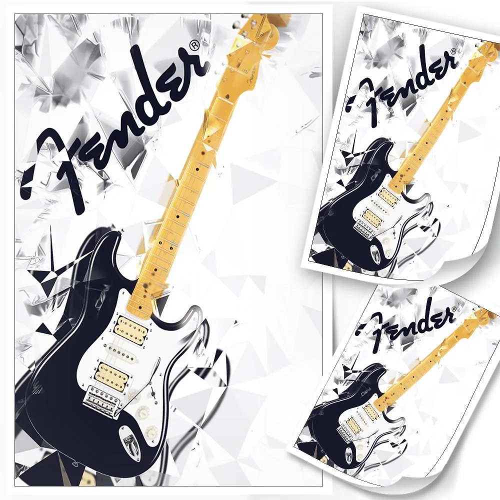 Гитары Fender изображение домашний декор Скандинавская Картина на холсте искусство