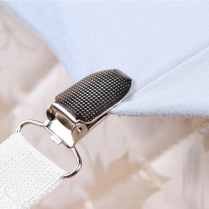 

Bed Sheet Clips Grippers Fasteners Suspenders Elastic Sheets Holders Adjustable Fit Non-slip Strap Set Mattress Strapsit Clips