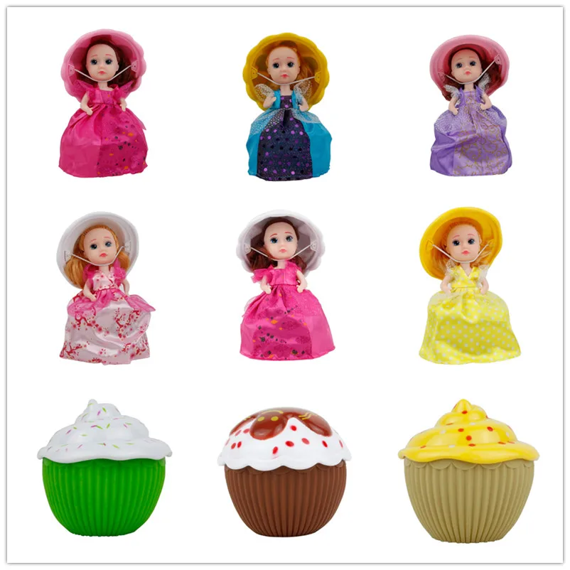 1 шт 15 см мультфильм прекрасный сюрприз кекс принцесса кукла трансформируется