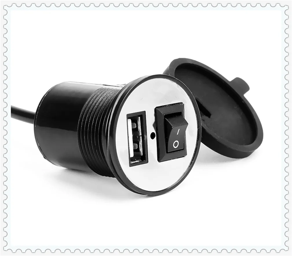 Зарядное устройство USB Мобильный телефон для мотоцикла с переключателем