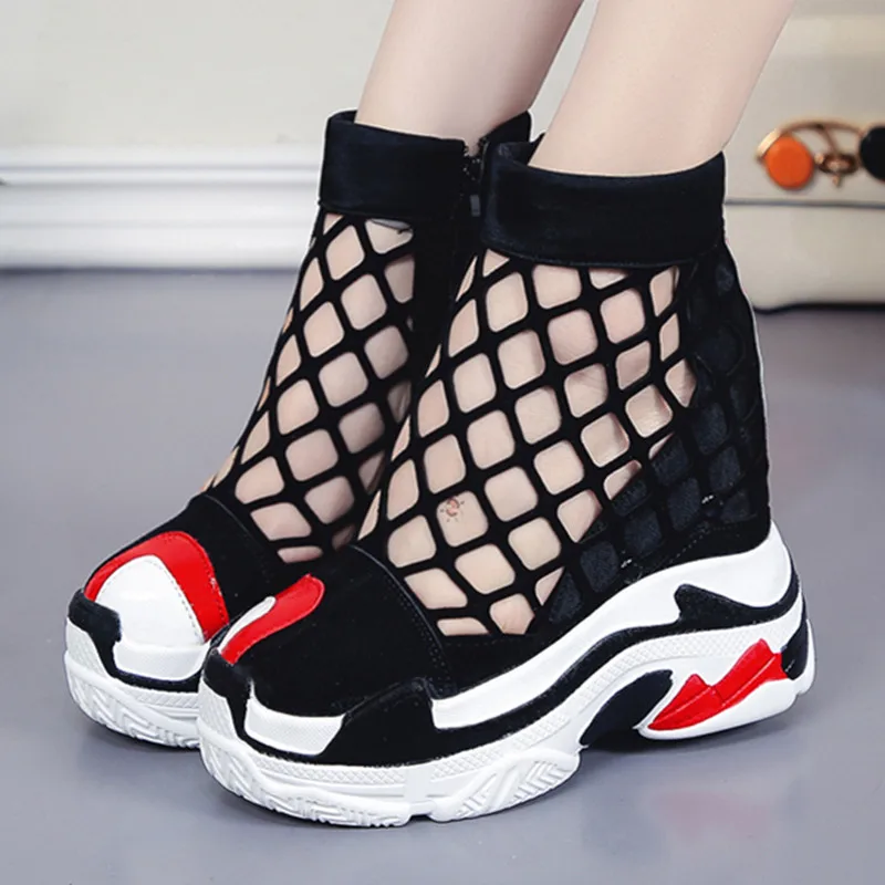 Женские босоножки летние сандалии-гладиаторы из дышащей кожи со скрытым