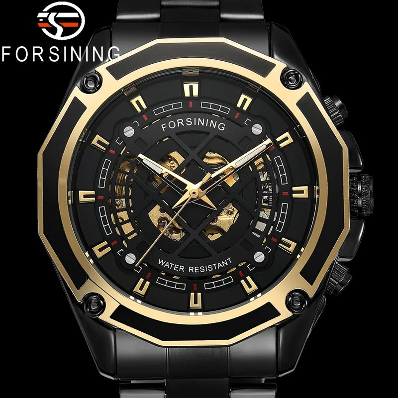 FORSINING автоматические механические мужские наручные часы военные спортивные