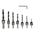 Набор сверл для зенковки, комплект из 7 насадок для дрели, пилотные сверла в отвертке, шарнире, Пиле, Сверление дерева