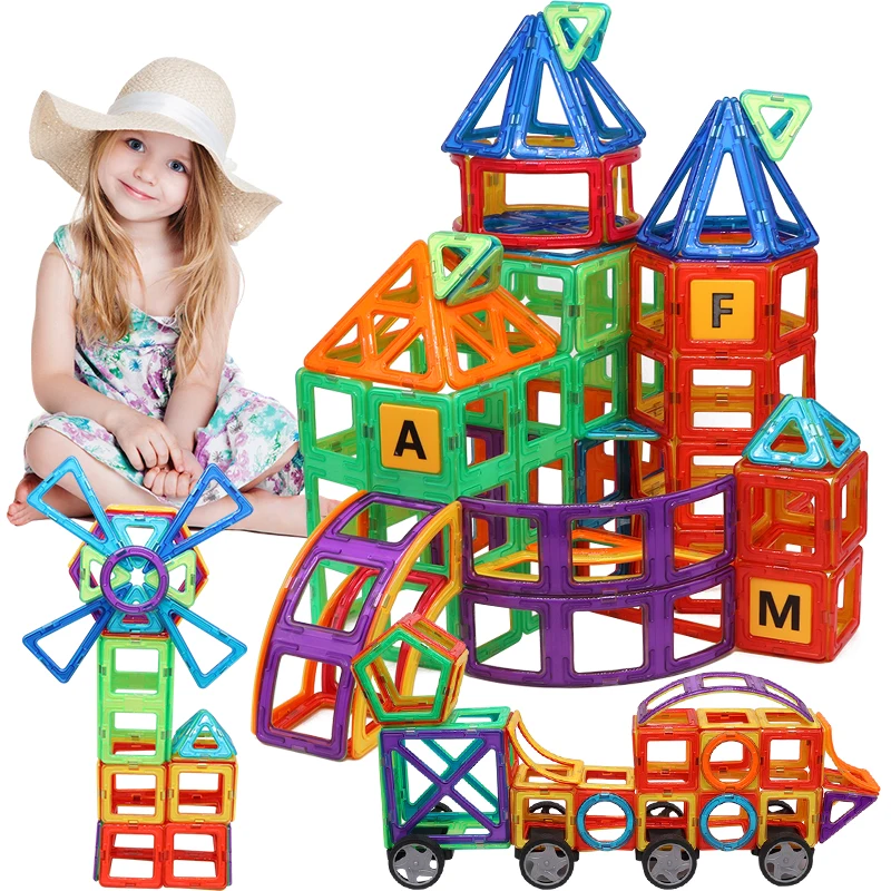 

KACUU Big Size Magnetic Designer Construction Set Model & Building Toy Magnets Magnetic Blocks Educational Toys For Children