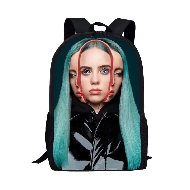 THIKIN Billie Eilish 3 шт./компл. Рюкзак Back To School детская книга мешок для маленькой девочки распылитель ранцевого типа для подростков Mochila Escolar - Цвет: as picture