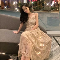 dress for new year 2022 luxury sequin birthday party banquet evening dress woman sexy backless fairy dress party dresses