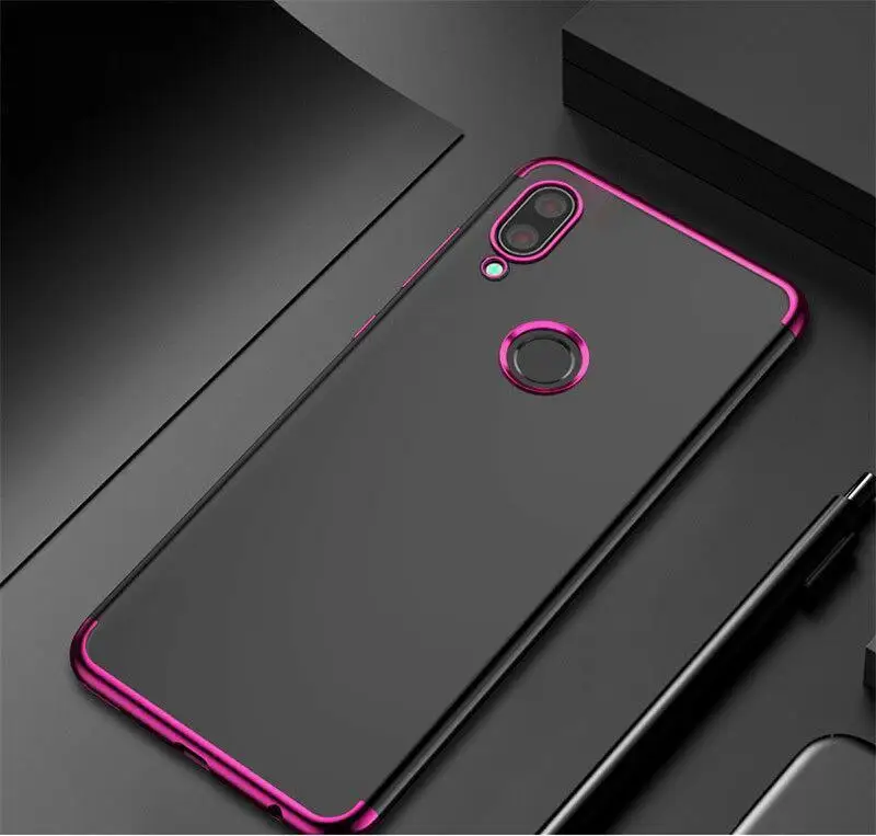Фиолетовый Для Xiaomi mi 9T Pro CC9 CC9E A3 Lite роскошное покрытие для чехла мягкий прозрачный чехол для телефона для Xiao mi Red mi Note 8 7 6 5 Pro 7A чехол - Цвет: Фиолетовый