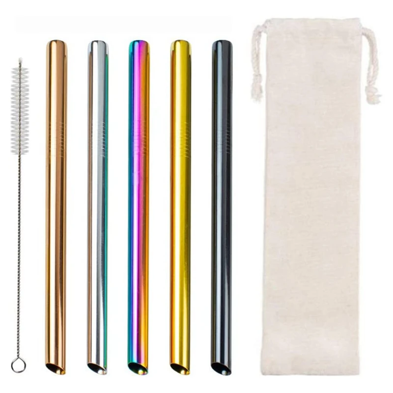 Набор соломинок для питья чая из нержавеющей стали металлическая соломинка 12 мм |