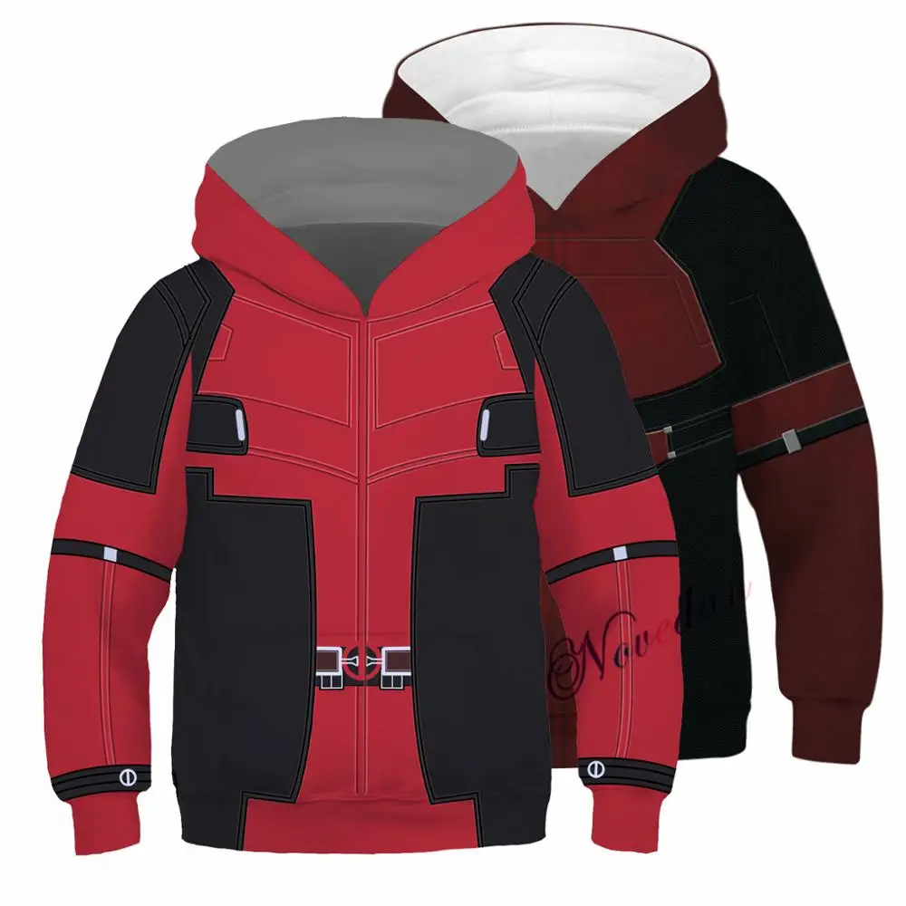 Детский костюм для костюмированной вечеринки Толстовка с 3D-принтом супергероя