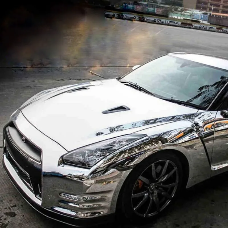 Красная хромированная зеркальная виниловая Автомобильная Наклейка 152x20 см