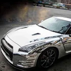 Красная хромированная зеркальная виниловая Автомобильная Наклейка 152x20 см, импортная пленка lijm en рексоль, хромированная зеркальная виниловая наклейка